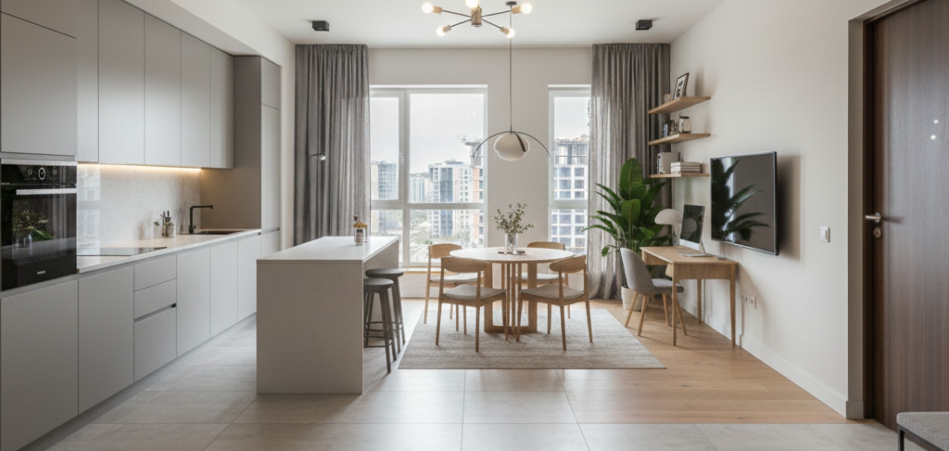 Дизайн квартири-студії у ЖК “Nova City”